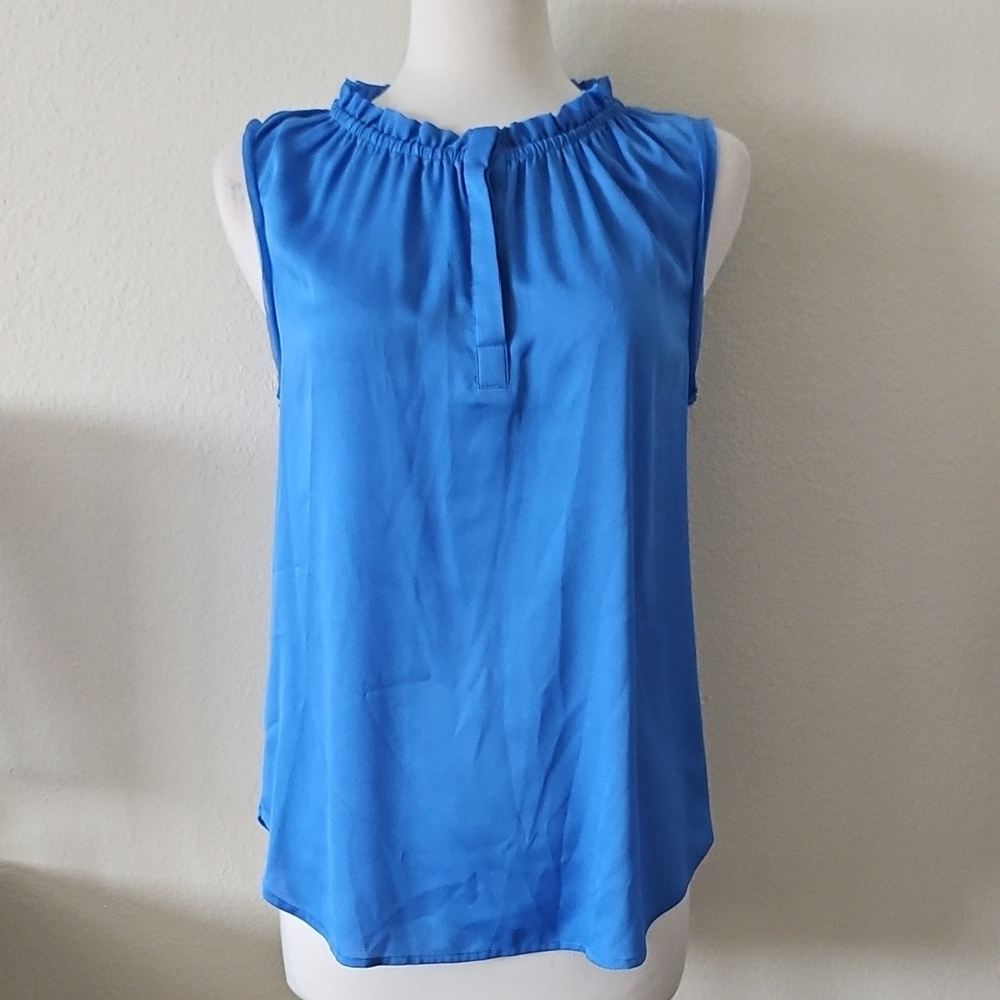 Ann Taylor Vibrant Blue Sleeveless Blouse
